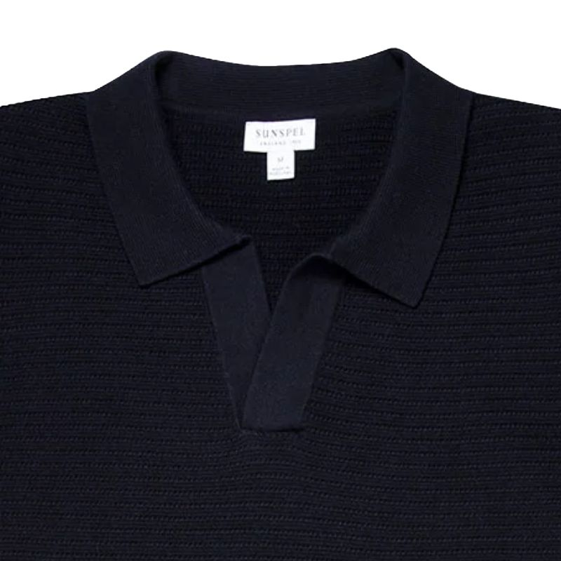 Sunspel Polo Shirt Knitted - Navy