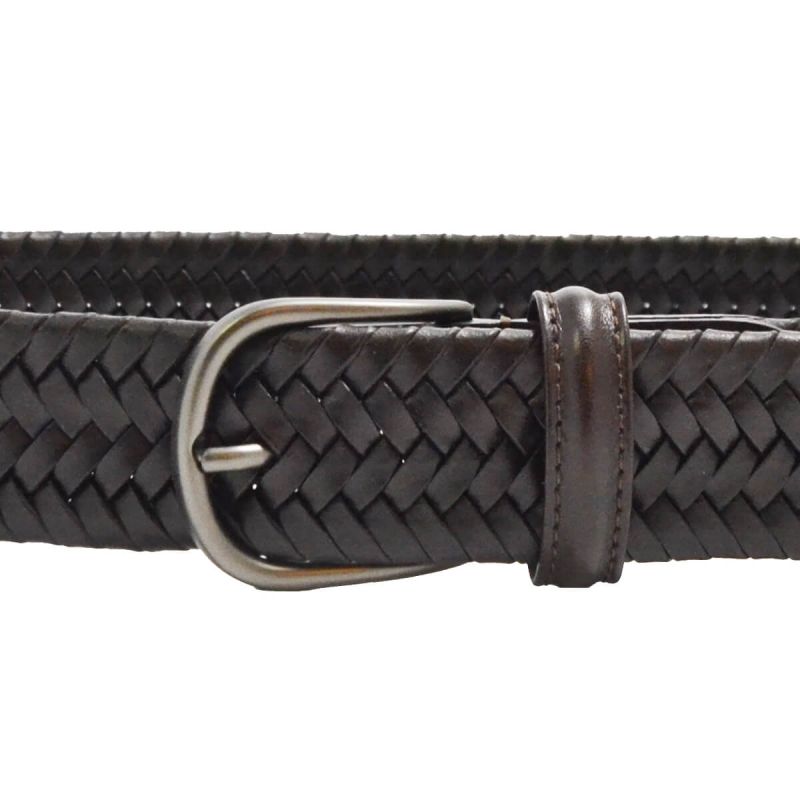 Anderson's Belt Leather Woven - Brown