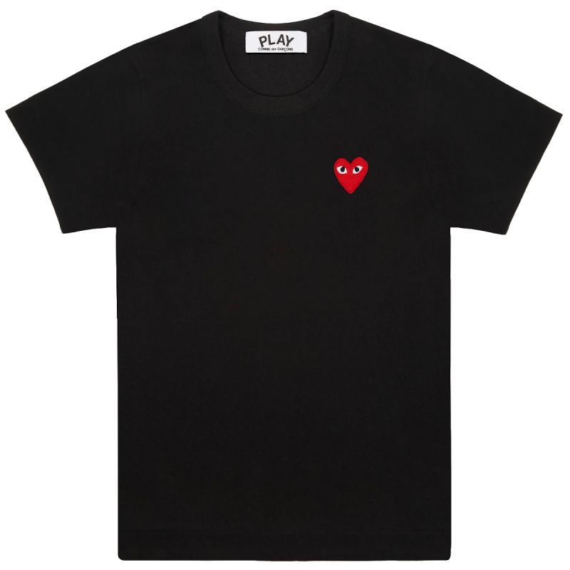 Play Comme des Garçons T-Shirt Red Heart - Black