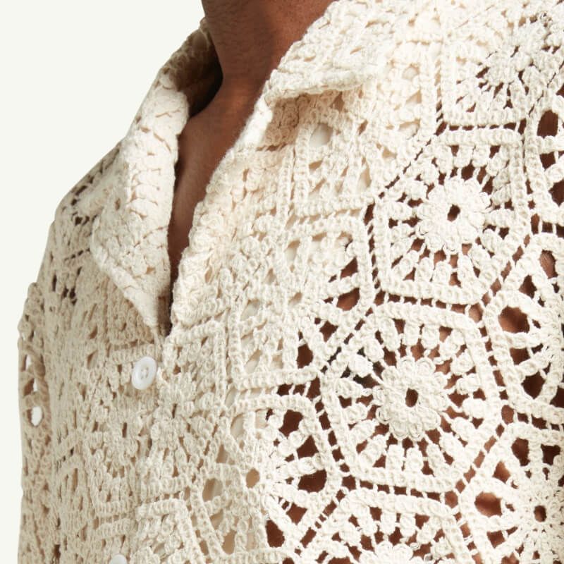 CHÉ Achilles Crochet Shirt - Ivory