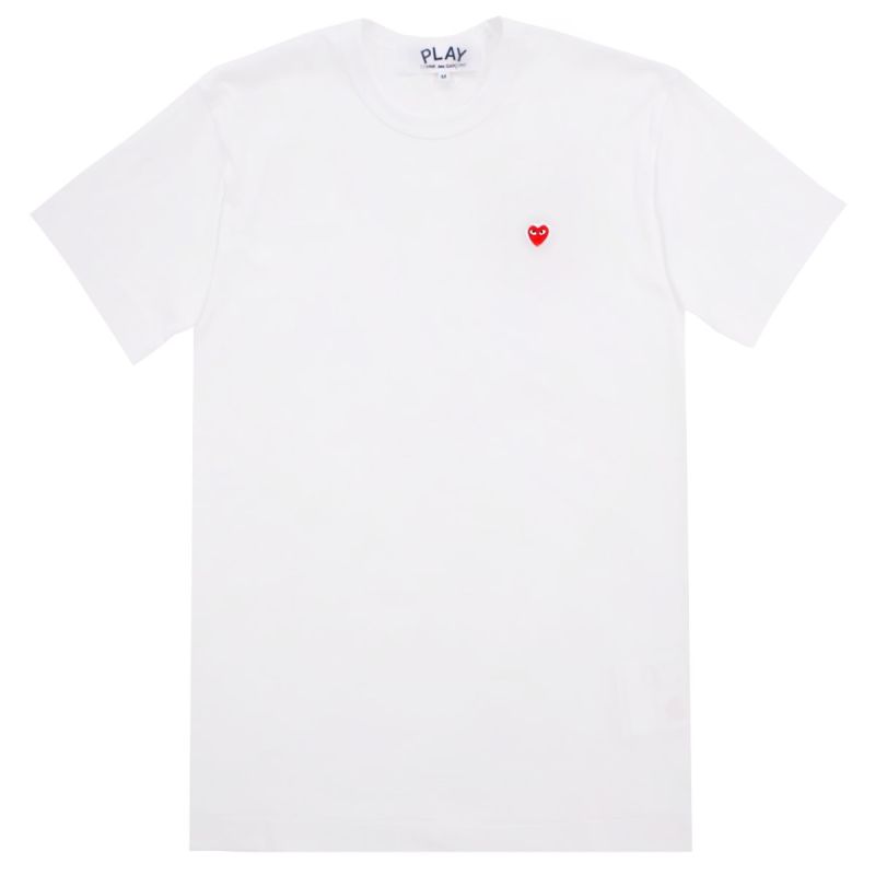 Comme des Garcons Play T-Shirt Small Heart - White