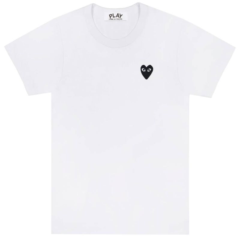 Comme des Garçons T-Shirt Black Heart - White