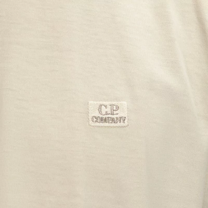 CP Company Logo T-Shirt - Pale Beige - Michael Chell