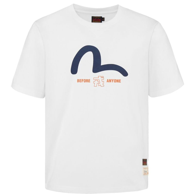Evisu T-Shirt Seagull 3D Print White