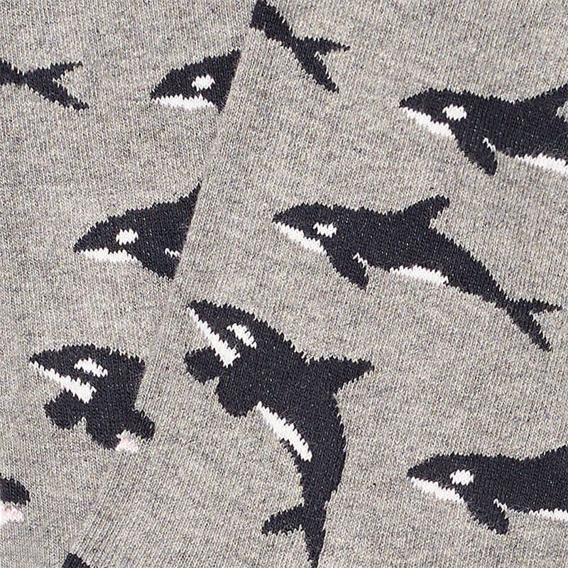 Jimmy Lion Socks Killer Whales - Grey