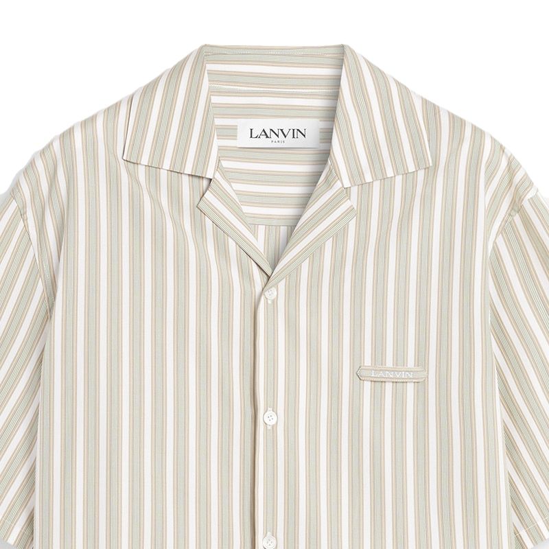 Lanvin Striped Shirt - Mastic Green