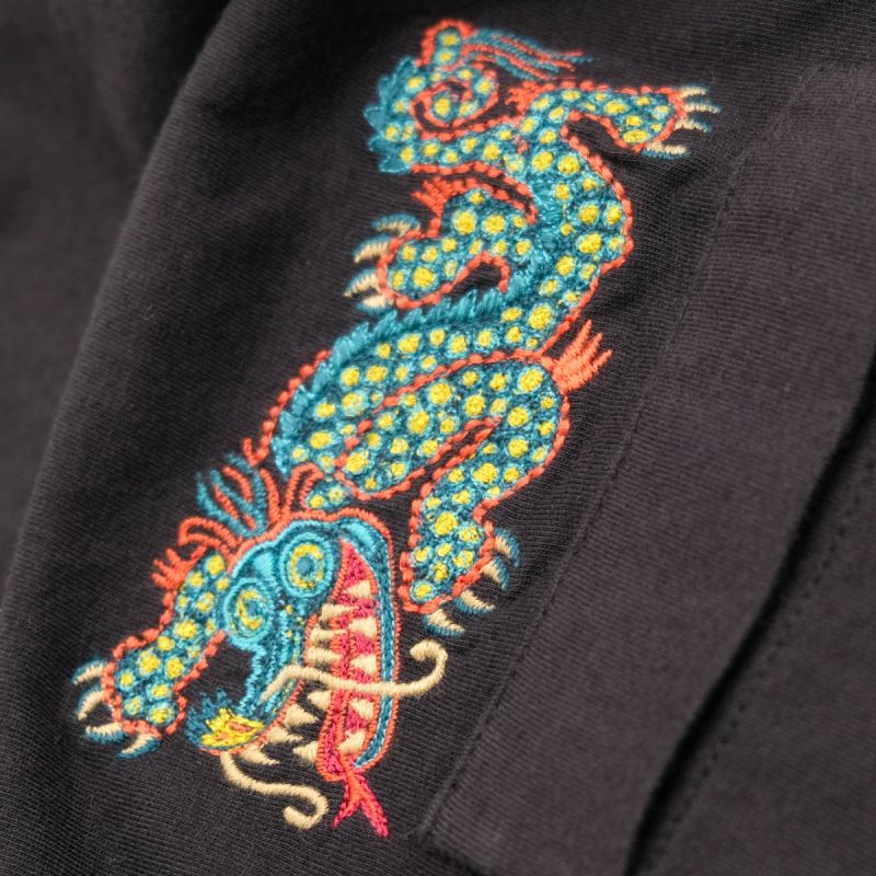 Maharishi T-Shirt L/S Liberty Dragon - Black