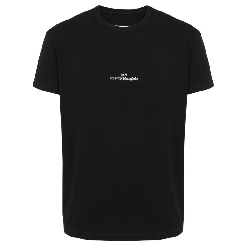Maison Margiela T-Shirt Distorted Logo - Black