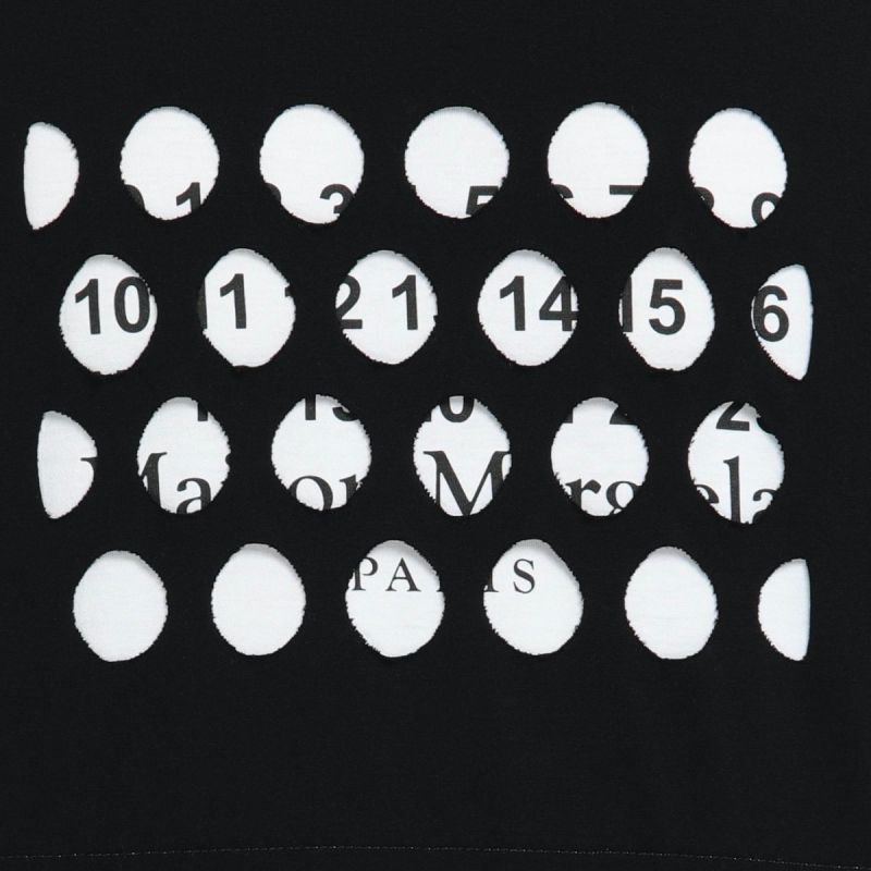 Maison Margiela T-Shirt Numbers Cut Out Black