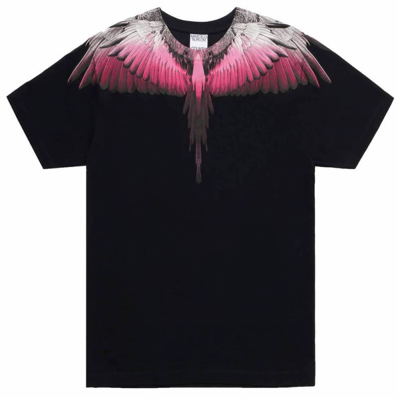 Marcelo Burlon T-Shirt Wings Black/Fuchsia