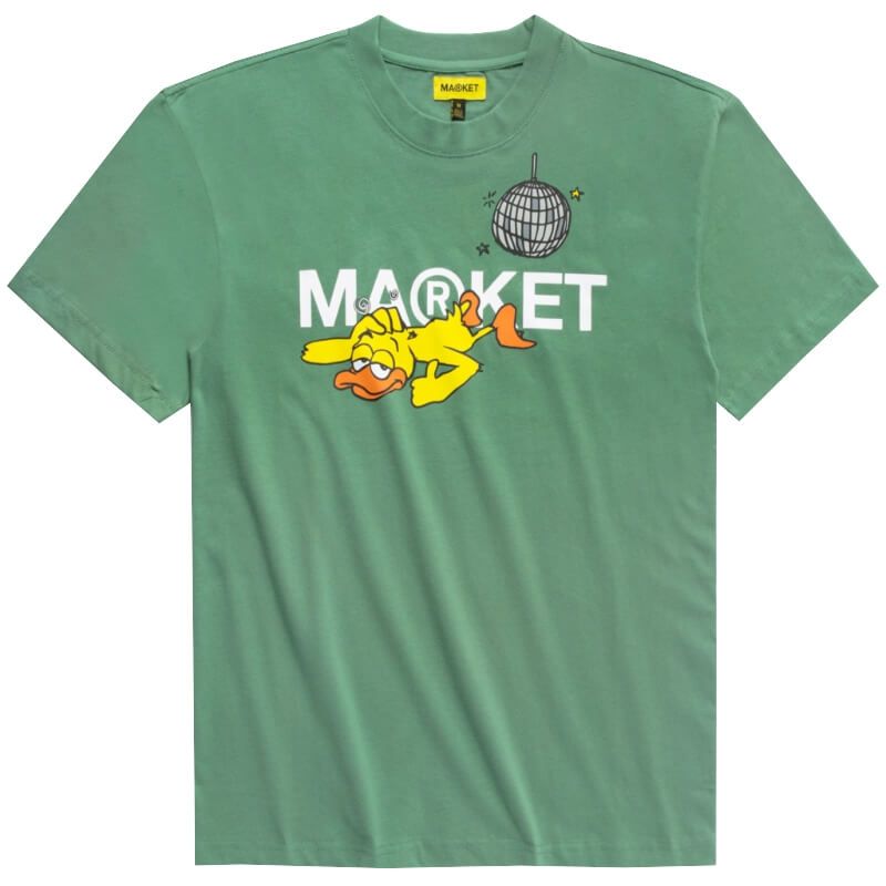 Market T-Shirt Drunk Disco Duck - Green