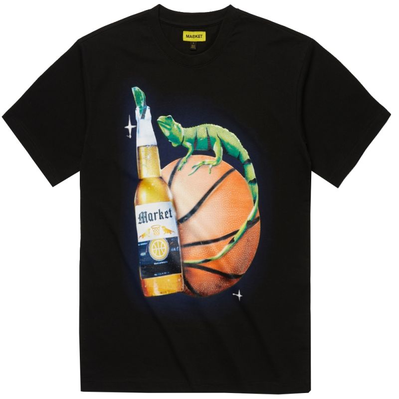 Market T-Shirt Refreshing Lizard - Black