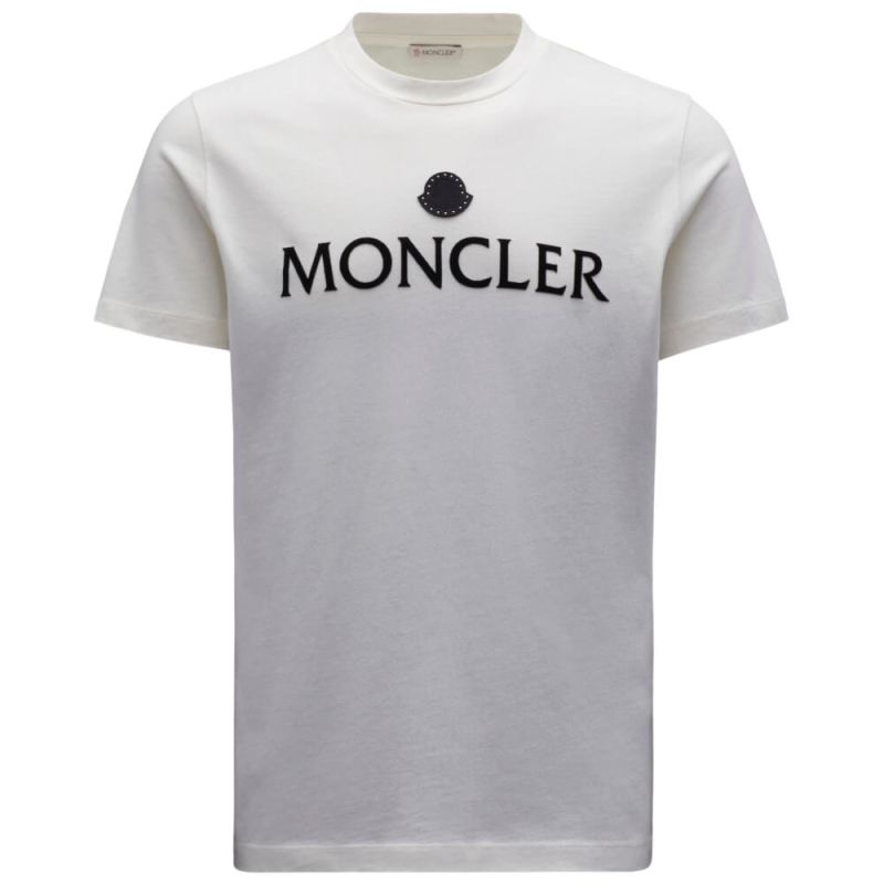 Moncler T-Shirt Stud Logo - Off White