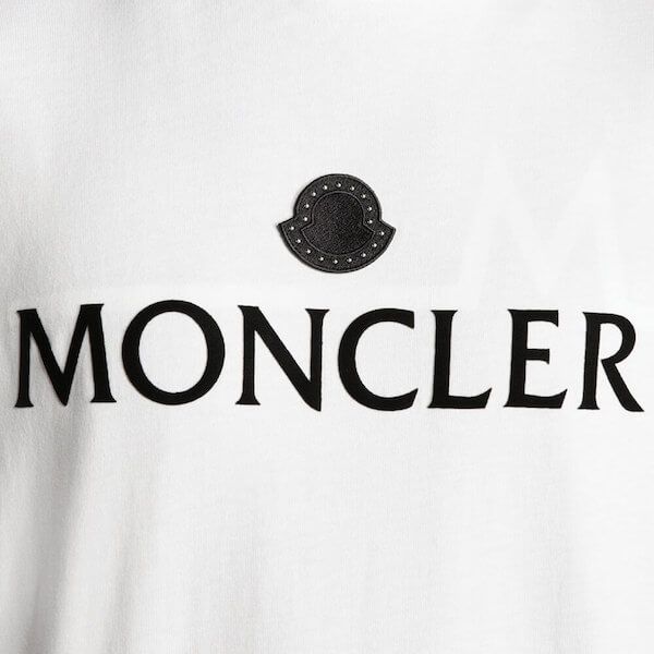 Moncler T-Shirt Stud Logo - Off White