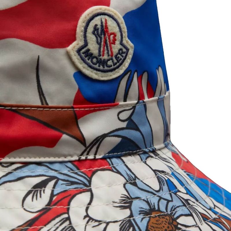 Moncler Bucket Hat - Blue / Red