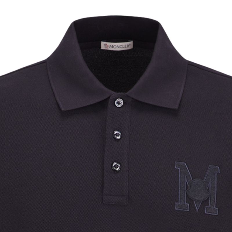 Moncler Polo Shirt Monogram - Navy
