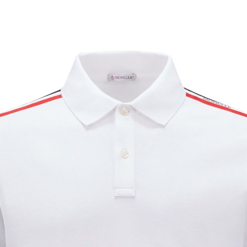 Moncler Polo Shirt Trim - White