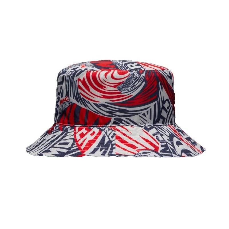 Moncler Printed Bucket Hat - Blue/Red
