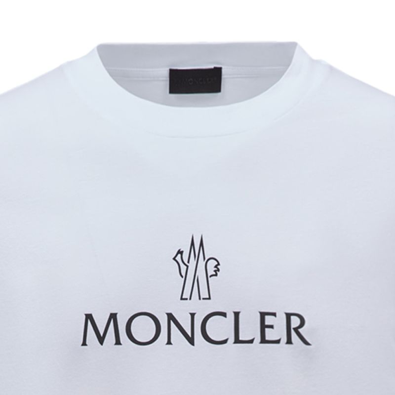 Moncler T-Shirt Mesh Trim - White