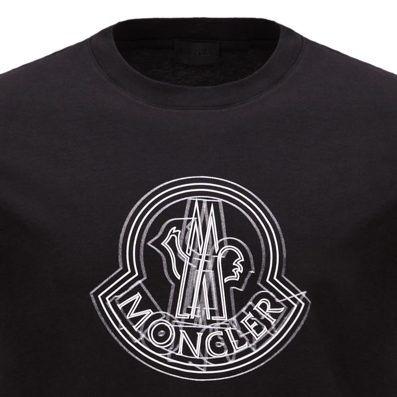 Moncler T-Shirt Stencil Logo - Black