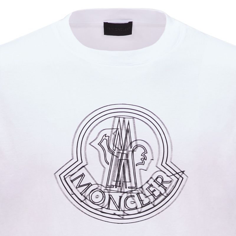 Moncler T-Shirt Stencil Logo - White