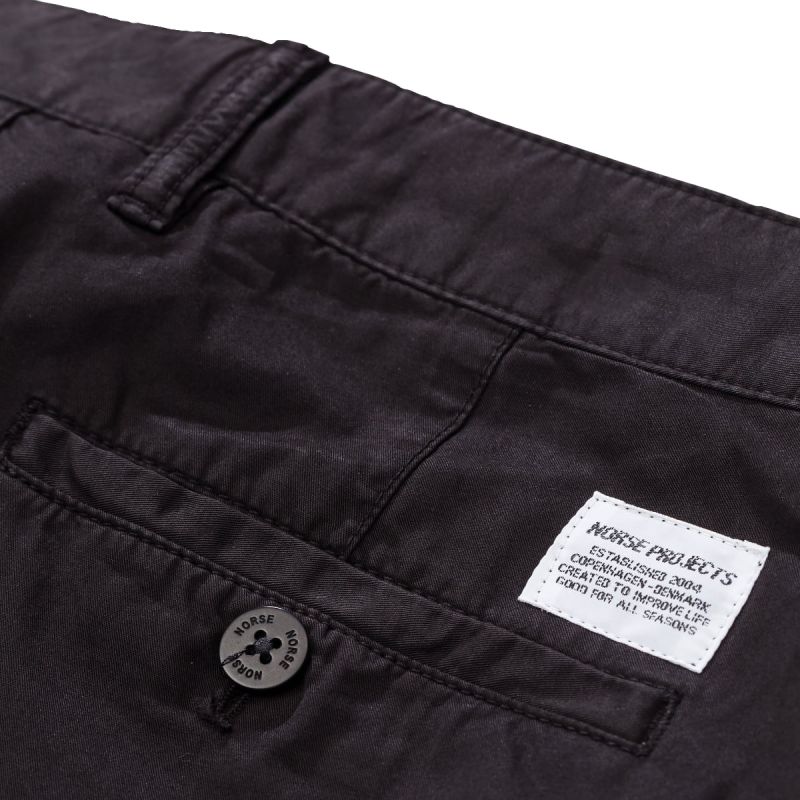 Norse Projects Short Aros Light Twill Black