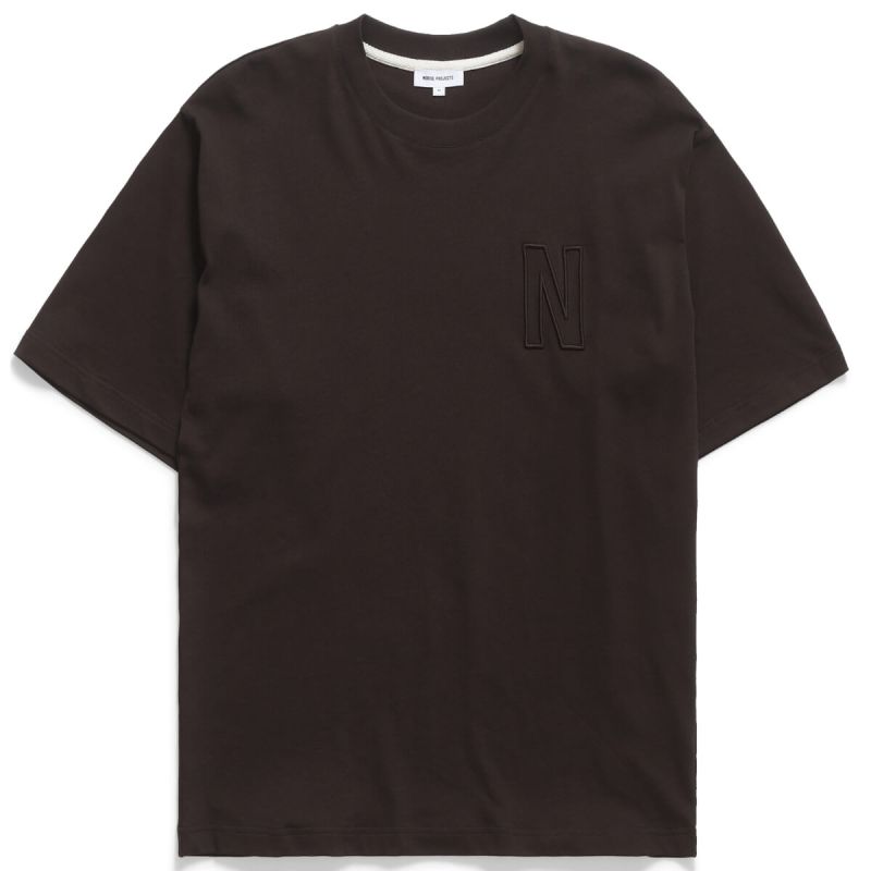 Norse Projects T-Shirt Simon N Logo - Espresso