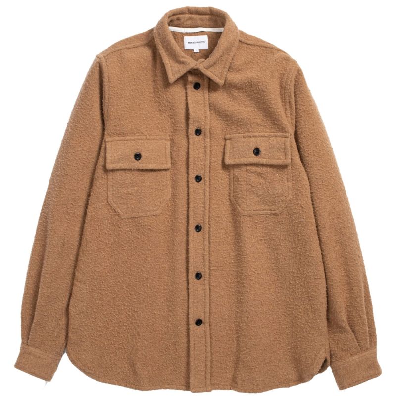 Norse Projects Textured Cotton Overshirt - Camel