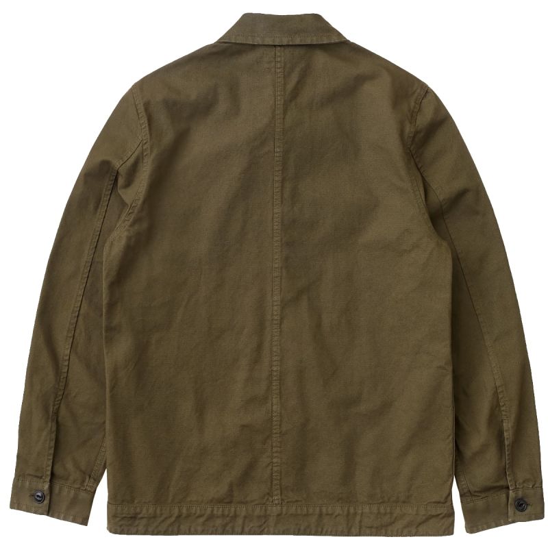 Nudie Jeans Overshirt Colin Canvas - Army Green