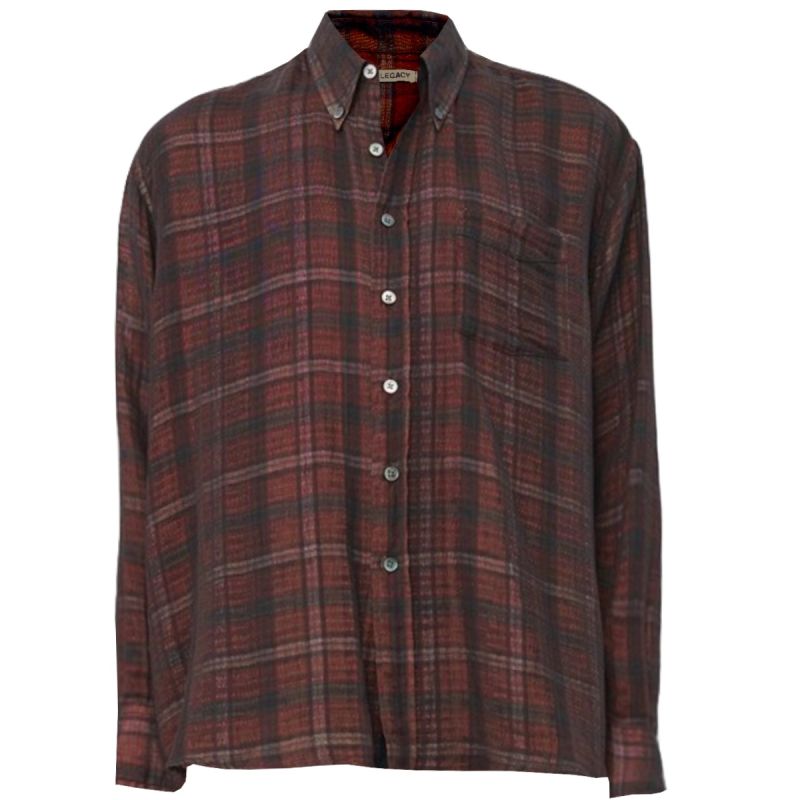 Our Legacy Borrowed Shirt Check Brown