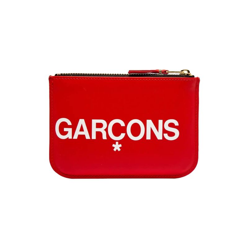 CDG Pouch Wallet Huge Logo - Red