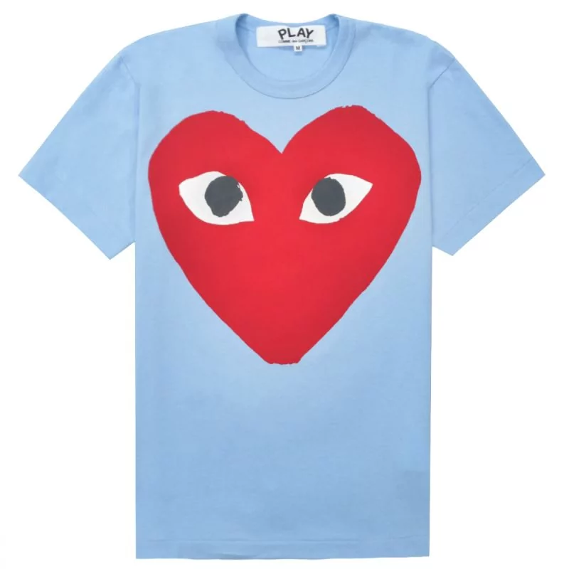 Play Comme Des Garçons T-Shirt Heart - Blue