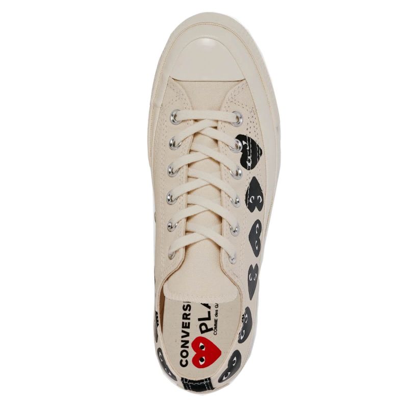 Play CDG X Converse Multi Heart Low - White/Beige