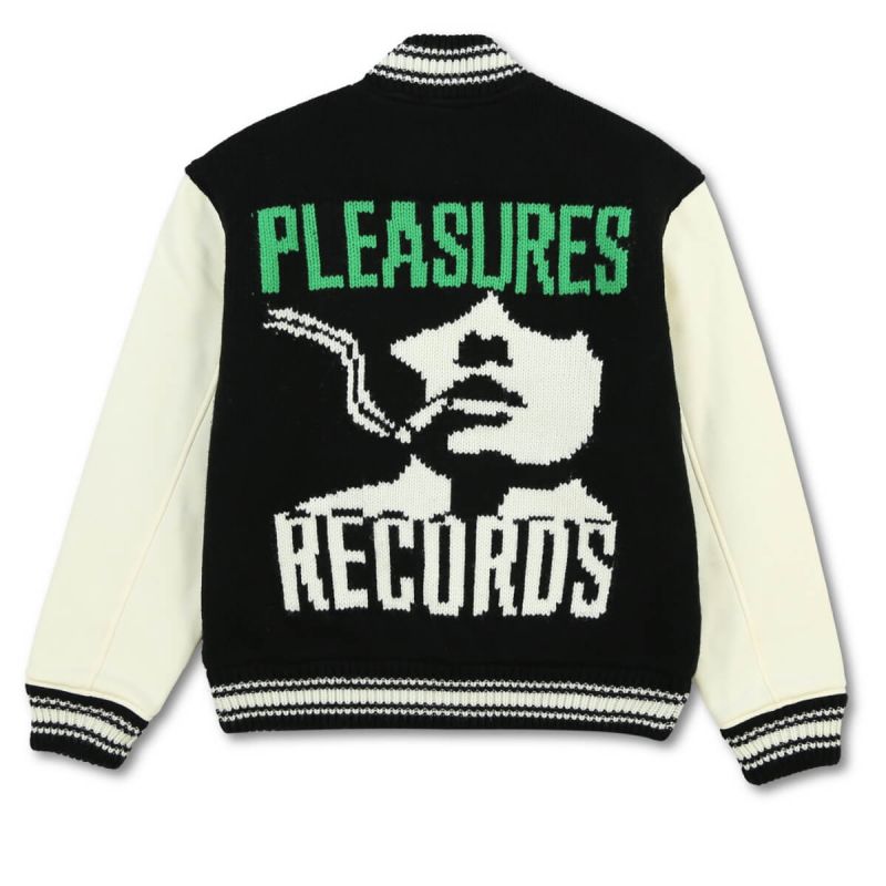 Pleasures Smoke Knitted Varsity Jacket - Black