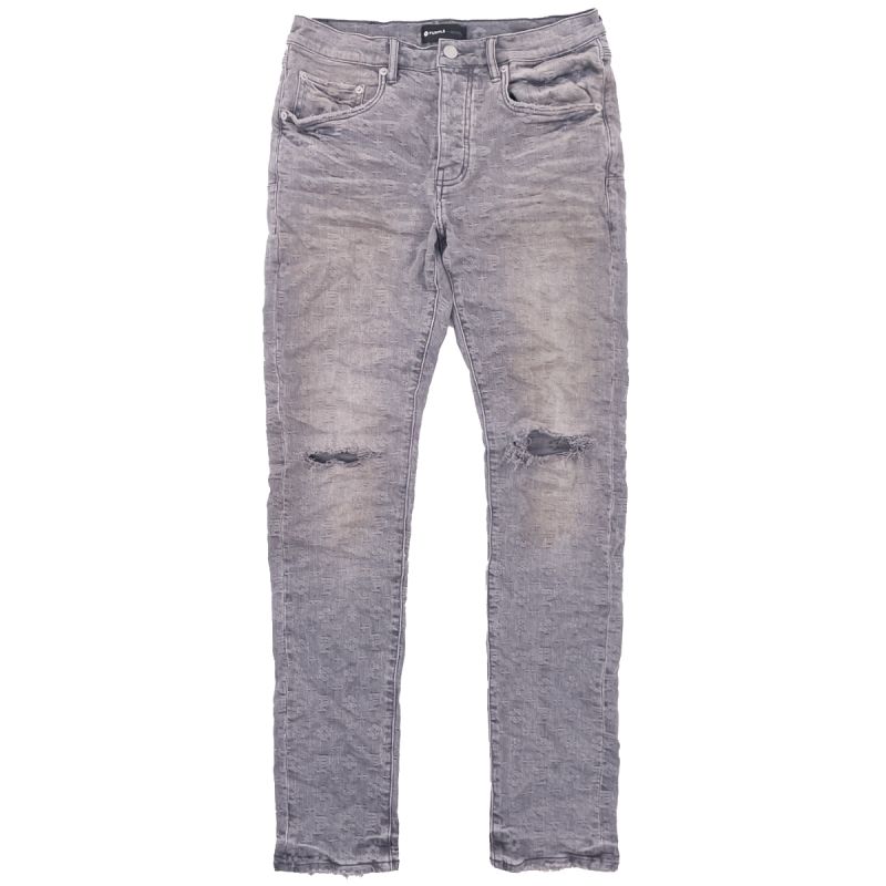 Purple Brand Jeans Washed Grey Jacquard