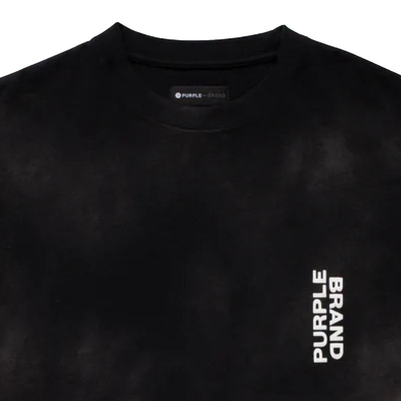 Purple Brand T-Shirt Enzyme Washed - Black