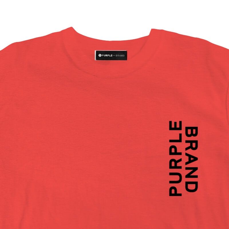 Purple Brand T-Shirt Stacked - Risk Red