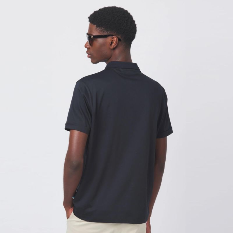 Sandbanks Interlock Polo Shirt - Black