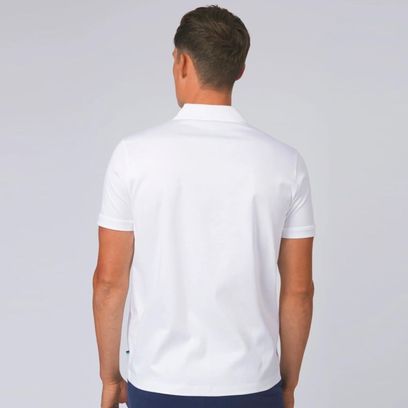 Sandbanks Interlock Polo Shirt - White