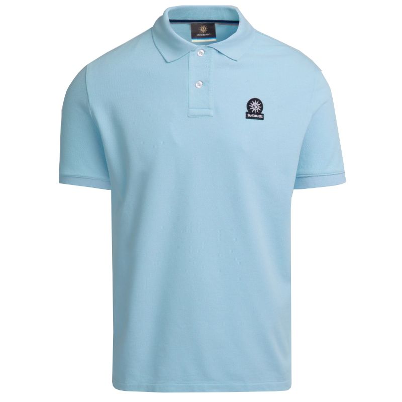 Sandbanks Polo Shirt Badge Logo - Crystal Blue