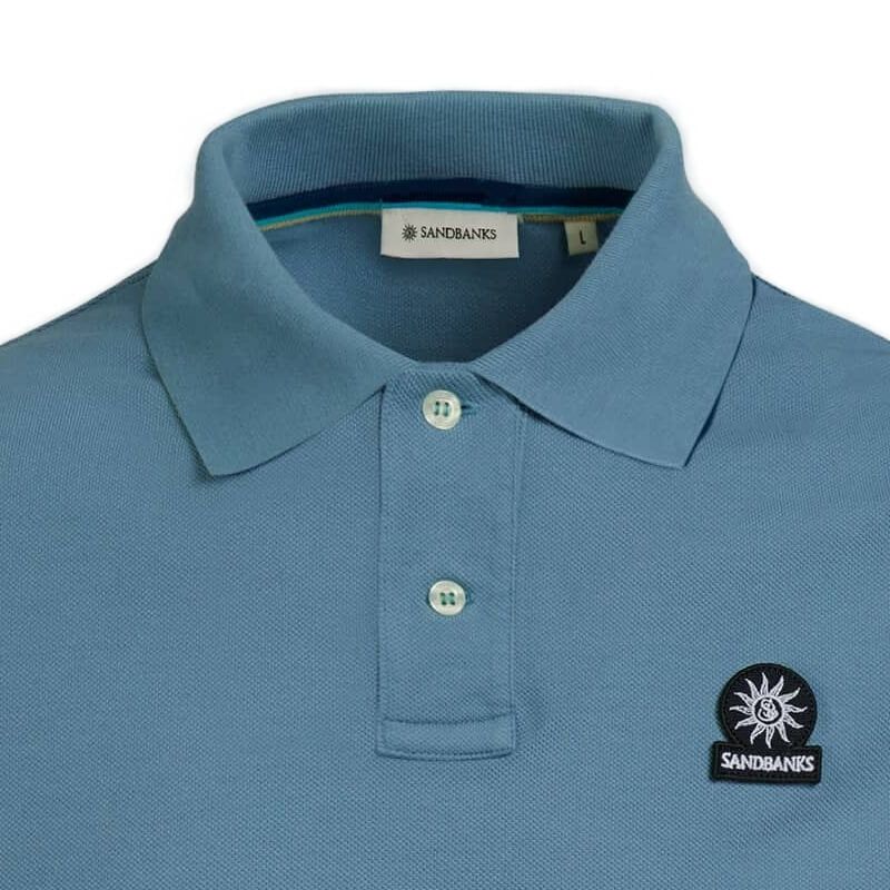 Sandbanks Polo Shirt Badge Logo - Teal