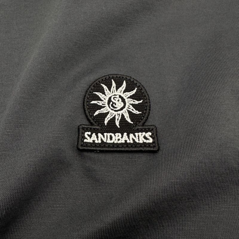 Sandbanks T-Shirt Badge Logo - Anthracite