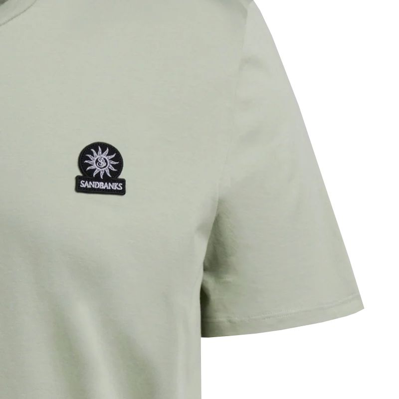 Sandbanks T-Shirt Badge Logo - Sage