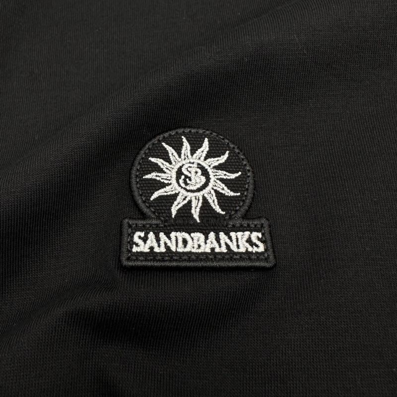Sandbanks T-Shirt Badge Logo - Black