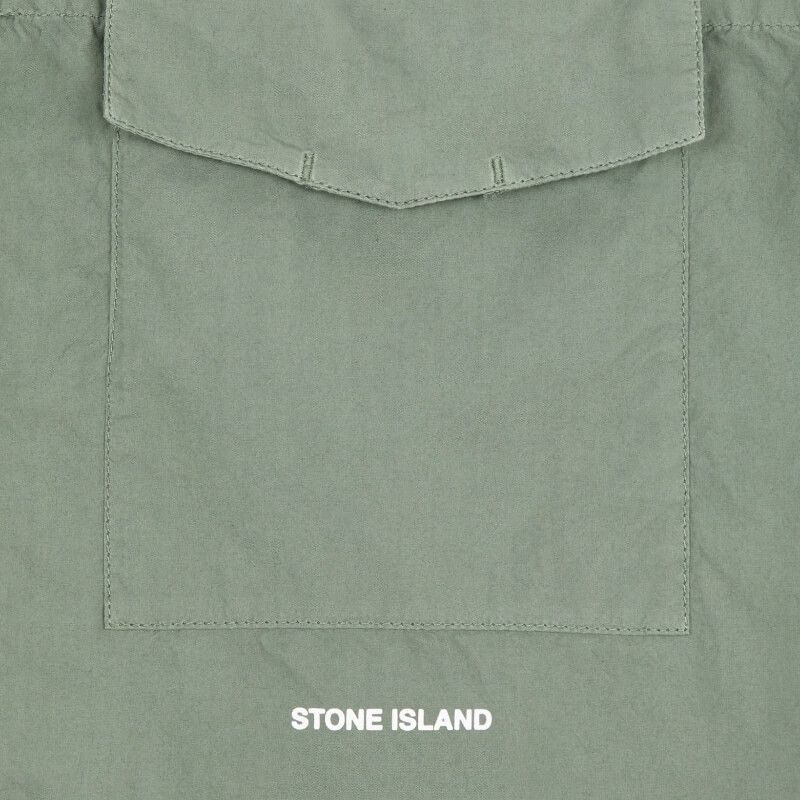 Stone Island ‘Parachute’ Canvas Overshirt - Musk Green