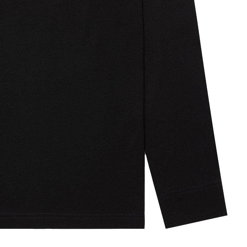 Sunspel Riviera Long Sleeve Crew Neck T-Shirt - Black