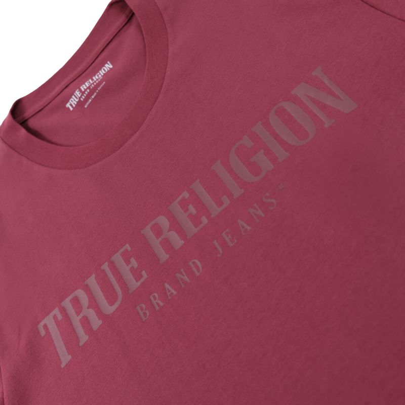True Religion T-Shirt Arch Logo - Tawny Port