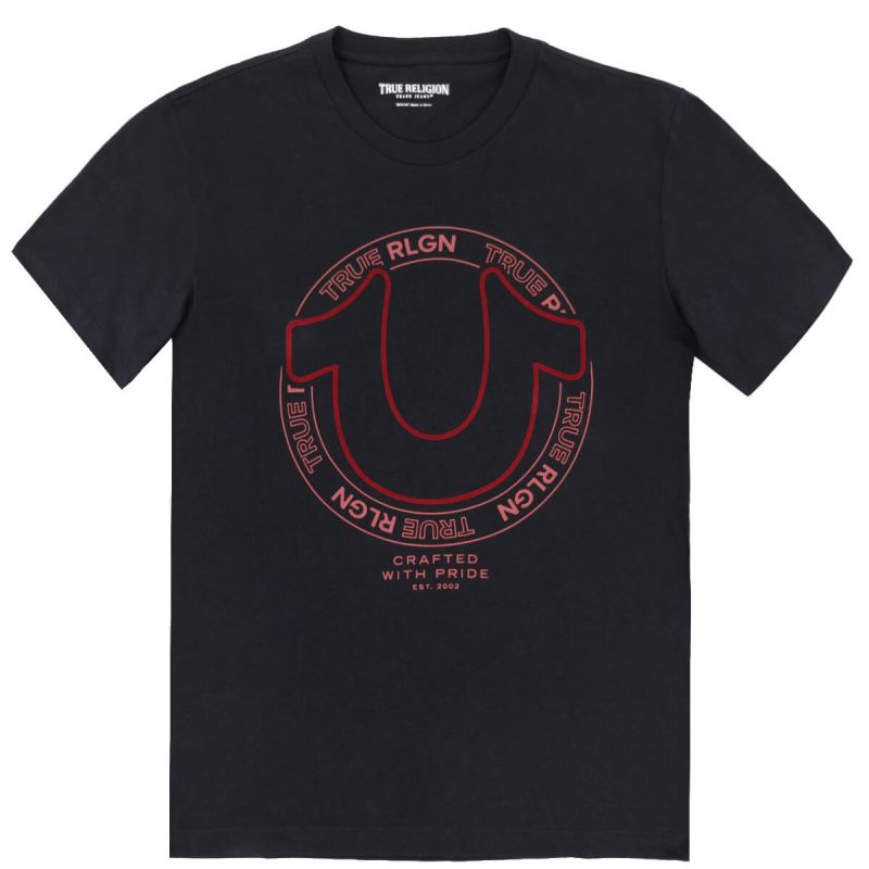 True Religion T-Shirt Regan Horseshoe - Black