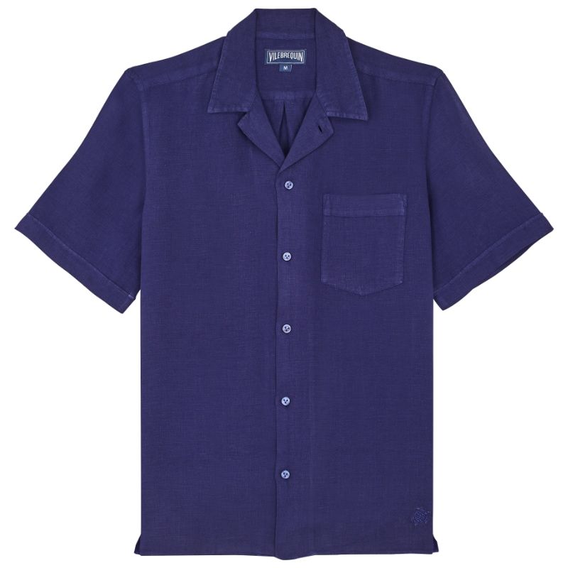Vilebrequin Linen Shirt - Ink Blue
