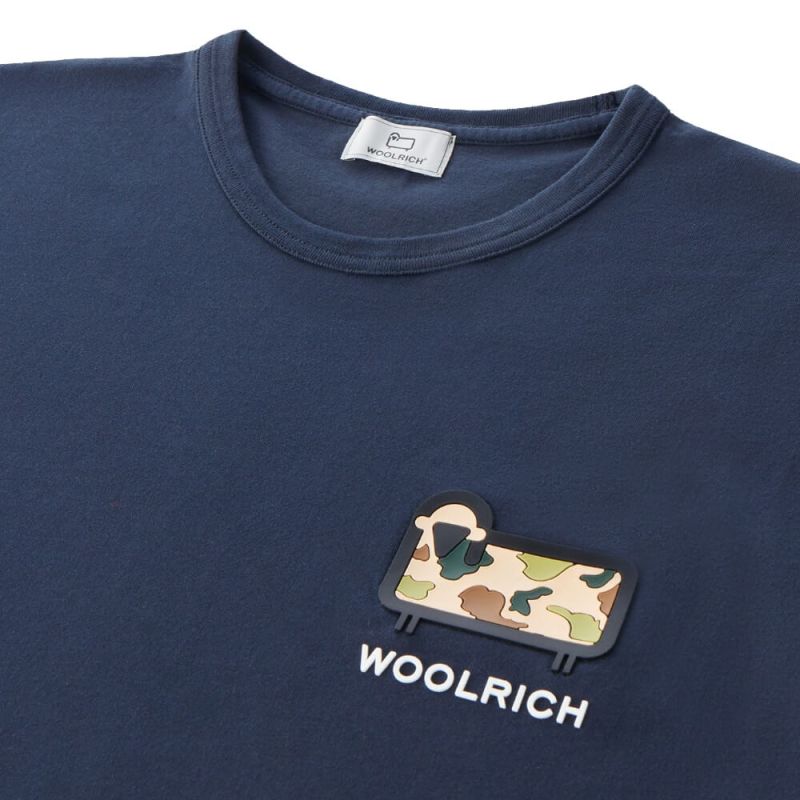 Woolrich T-Shirt Camo Sheep - Melton Blue